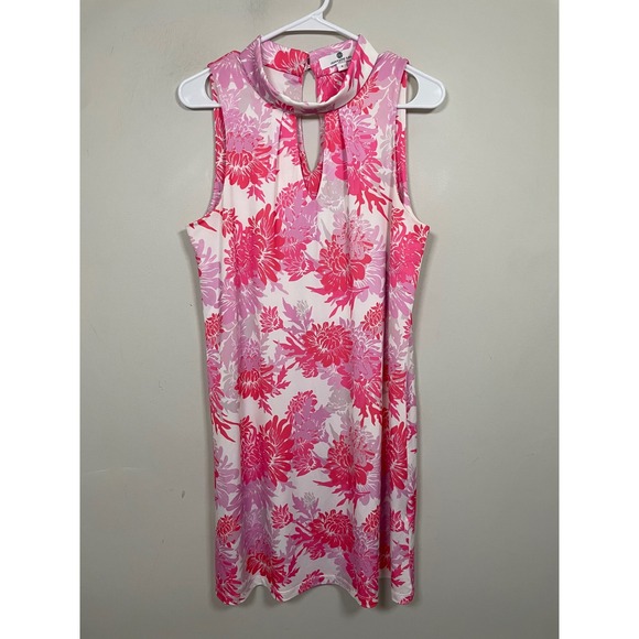 Jean-Pierre Klifa Dresses & Skirts - Jean-Pierre Klifa Paris Pink Floral Sleeveless Dress Size Small Preppy Coastal